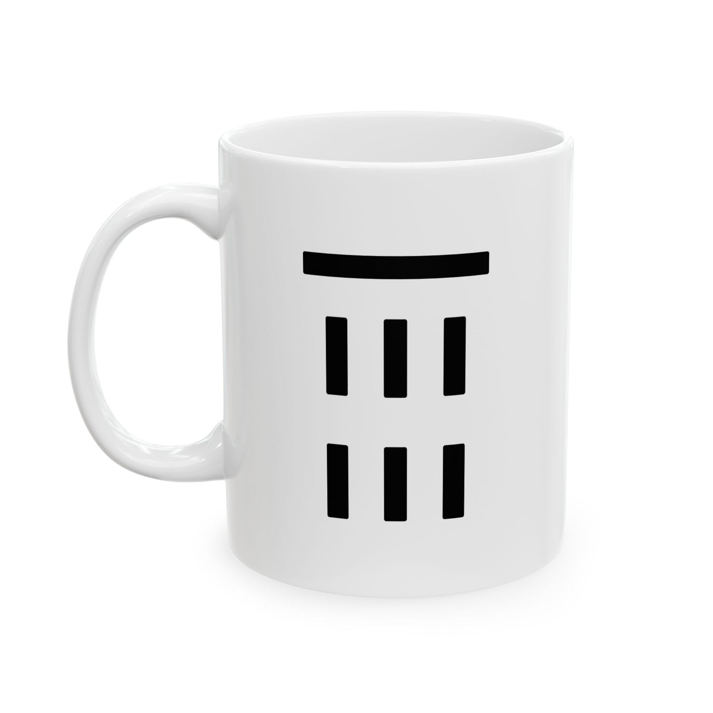 GLYPHS｜J-Runeforms — 雨 / AME-Rune Ceramic Mug (White · Dual-Sided)