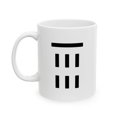 GLYPHS｜J-Runeforms — 雨 / AME-Rune Ceramic Mug (White · Dual-Sided)