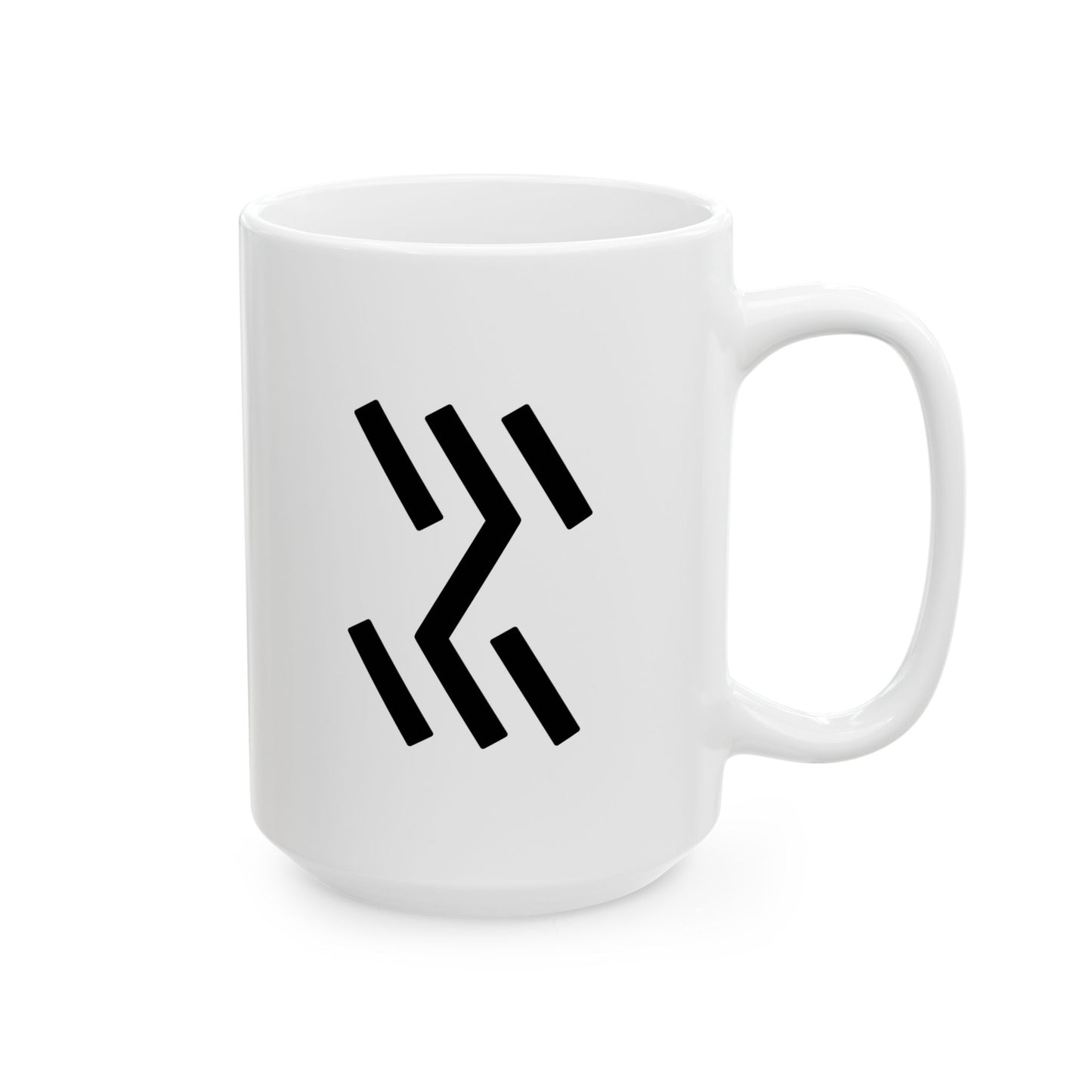 GLYPHS｜J-Runeforms — 水 / MIZU-Rune Ceramic Mug (White · Dual-Sided)