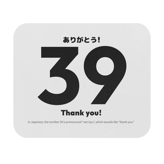 Japan Goro Numbers – 39 “Thank You” Mouse Pad | Japanese Goroawase