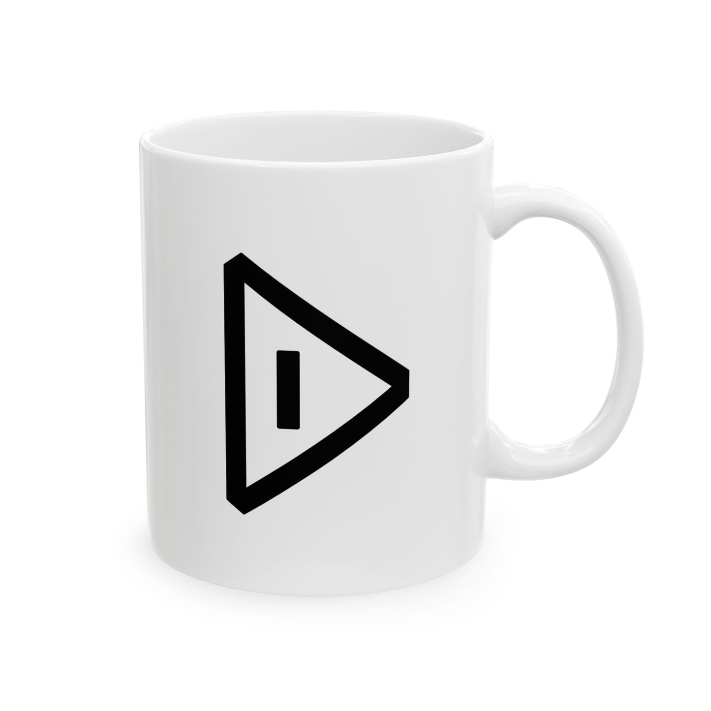 GLYPHS｜J-Runeforms — 月 / TSUKI-Rune Ceramic Mug (White · Dual-Sided)