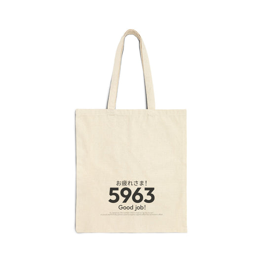 Japan Goro Numbers – 5963 “Good Job!” Tote Bag | Japanese Wordplay