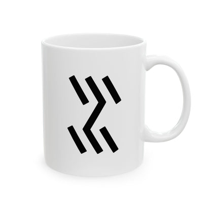 GLYPHS｜J-Runeforms — 水 / MIZU-Rune Ceramic Mug (White · Dual-Sided)