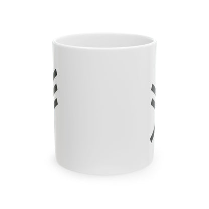 GLYPHS｜J-Runeforms — 手 / TE-Rune Ceramic Mug (White · Dual-Sided)