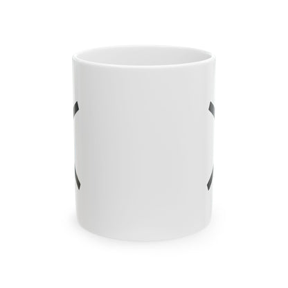 GLYPHS｜J-Runeforms — 木 / KI-Rune Ceramic Mug (White · Dual-Sided)