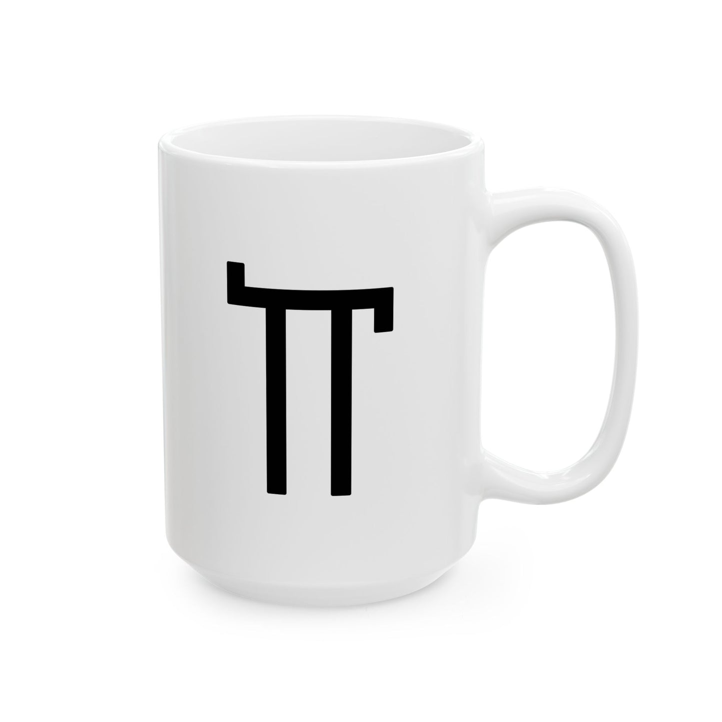 GLYPHS｜J-Runeforms — 人 / HITO-Rune Ceramic Mug (White · Dual-Sided)