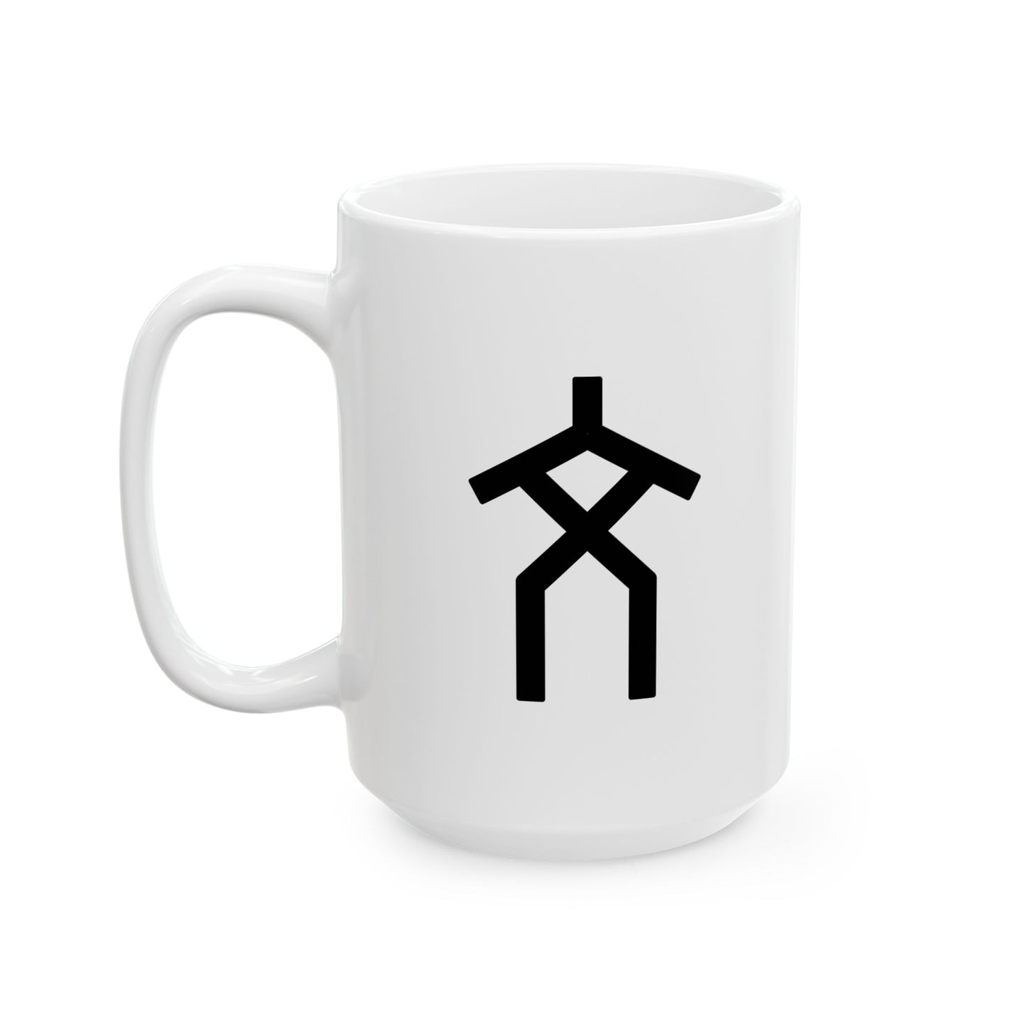GLYPHS｜J-Runeforms — 文 / FUMI-Rune Ceramic Mug (White · Dual-Sided)