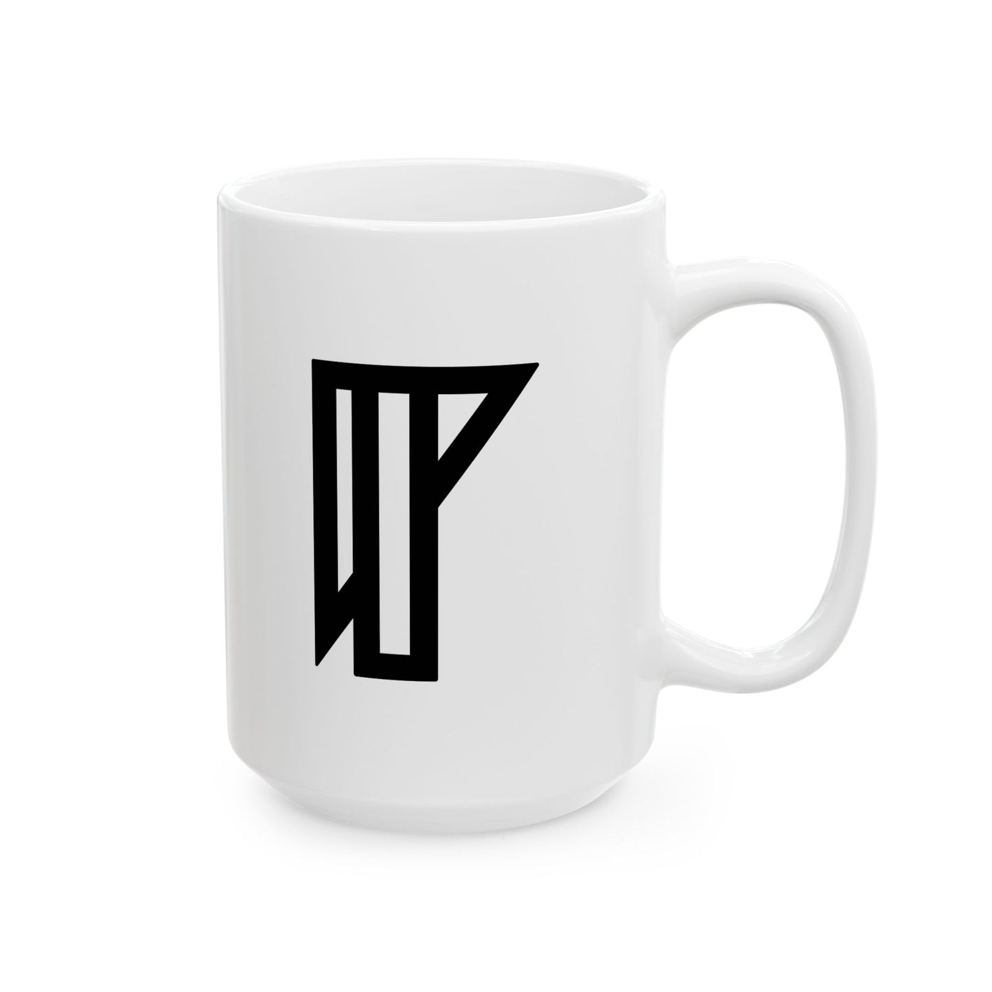 GLYPHS｜J-Runeforms — 目 / ME-Rune Ceramic Mug (White · Dual-Sided)