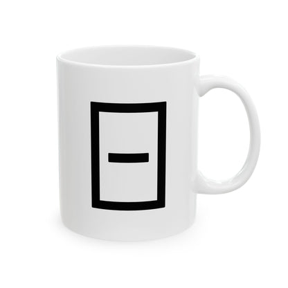 GLYPHS｜J-Runeforms — 日 / NICHI-Rune Ceramic Mug (White · Dual-Sided)