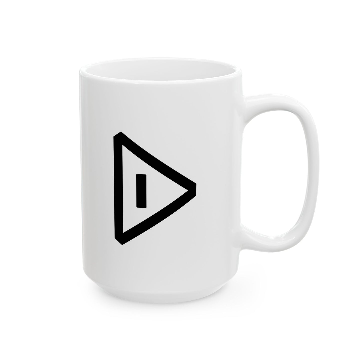 GLYPHS｜J-Runeforms — 月 / TSUKI-Rune Ceramic Mug (White · Dual-Sided)