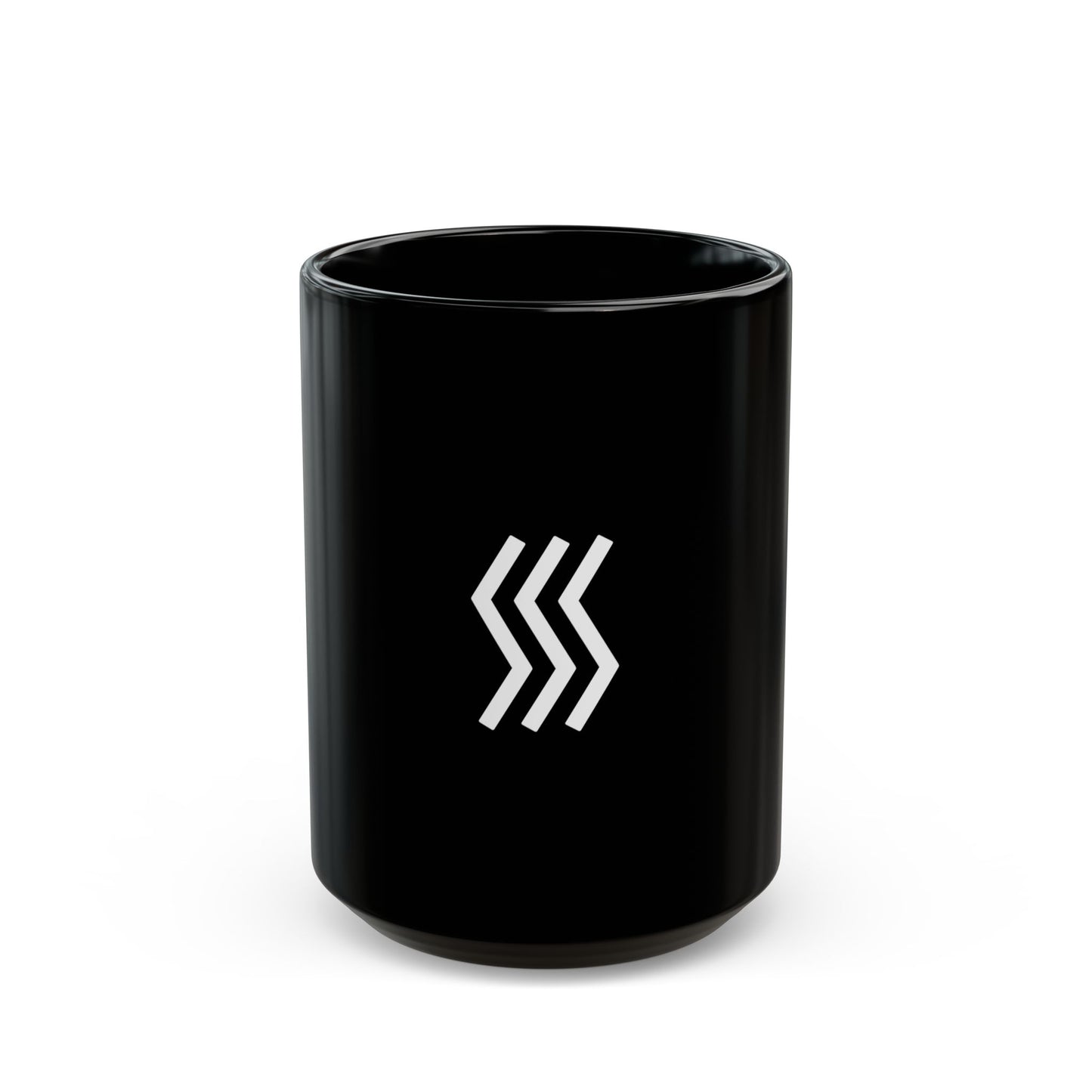GLYPHS｜J-Runeforms — 川 / KAWA-Rune Ceramic Mug (Black)