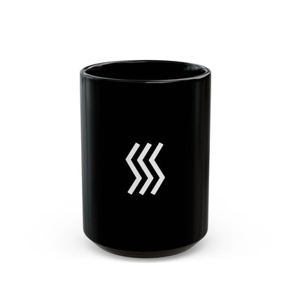 GLYPHS｜J-Runeforms — 川 / KAWA-Rune Ceramic Mug (Black)