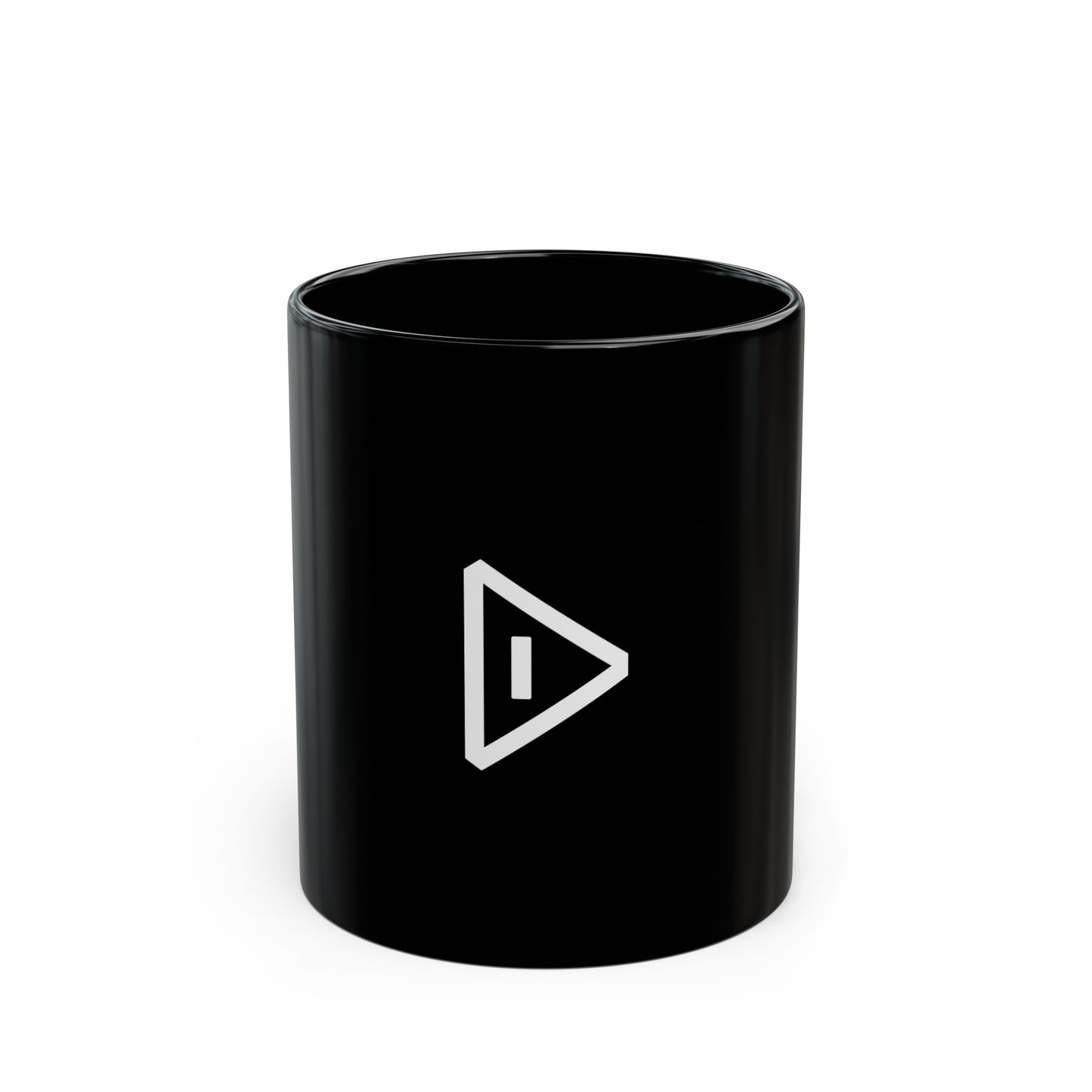 GLYPHS｜J-Runeforms — 月 / TSUKI-Rune Ceramic Mug (Black)
