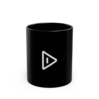 GLYPHS｜J-Runeforms — 月 / TSUKI-Rune Ceramic Mug (Black)