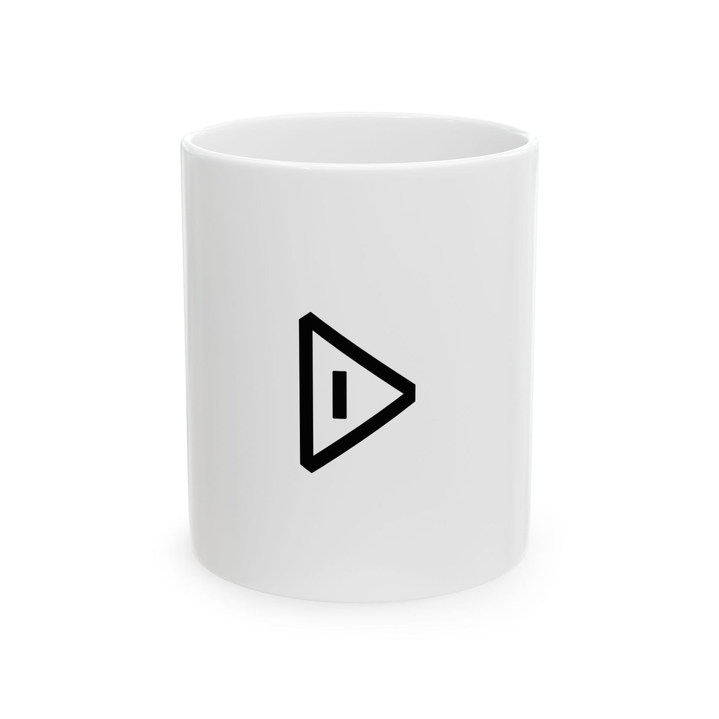 GLYPHS｜J-Runeforms — 月 / TSUKI-Rune Ceramic Mug (White)