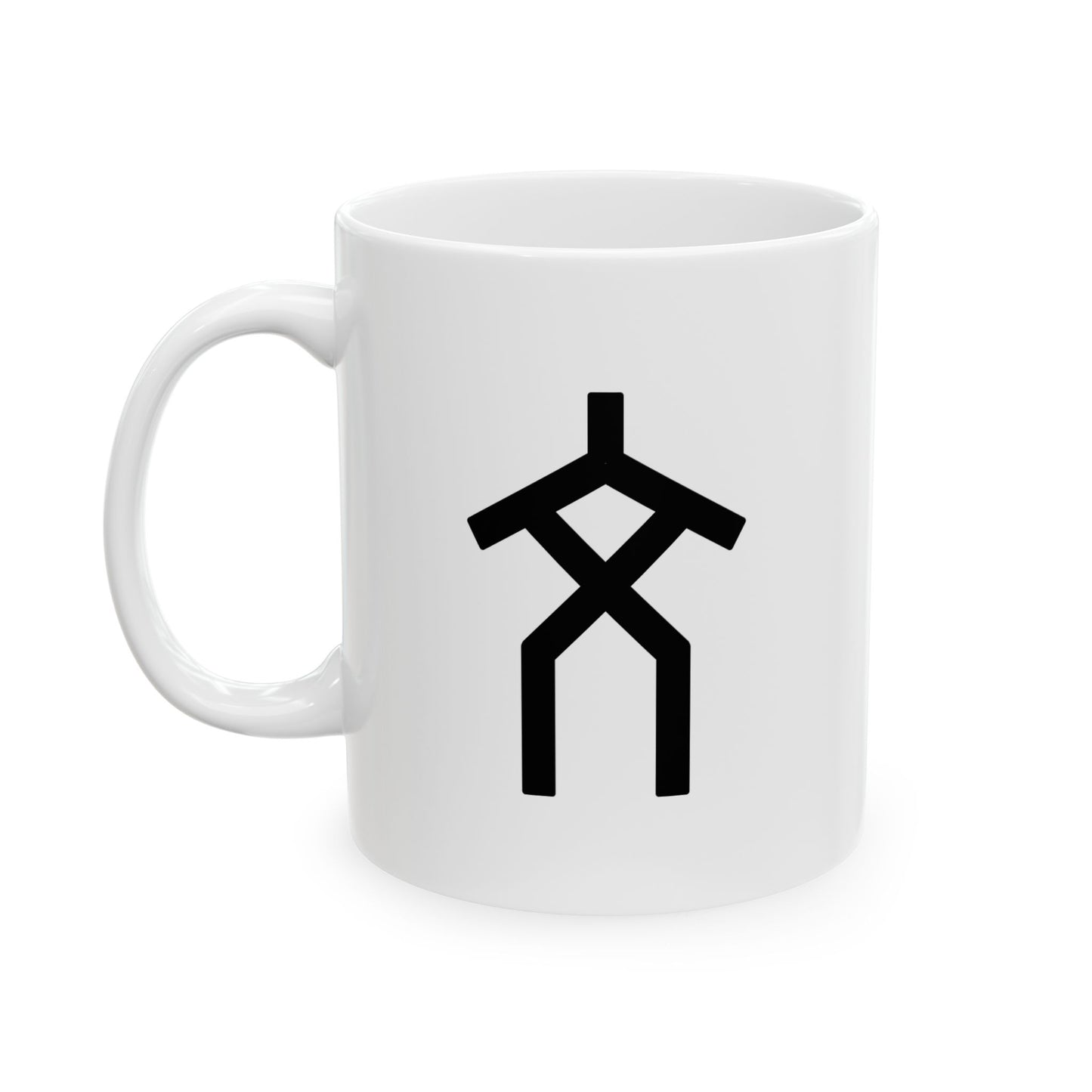 GLYPHS｜J-Runeforms — 文 / FUMI-Rune Ceramic Mug (White · Dual-Sided)