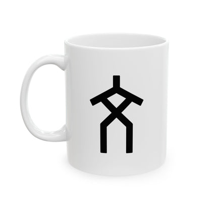 GLYPHS｜J-Runeforms — 文 / FUMI-Rune Ceramic Mug (White · Dual-Sided)