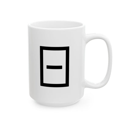 GLYPHS｜J-Runeforms — 日 / NICHI-Rune Ceramic Mug (White · Dual-Sided)