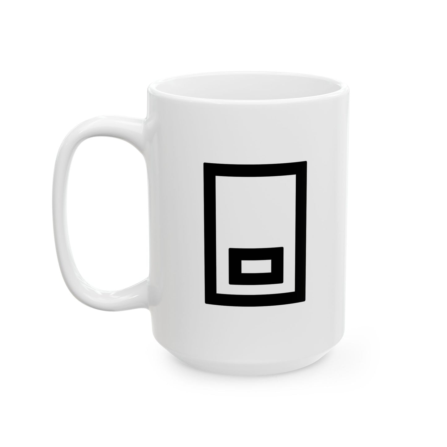 GLYPHS｜J-Runeforms — 口 / KUCHI-Rune Ceramic Mug (White · Dual-Sided)