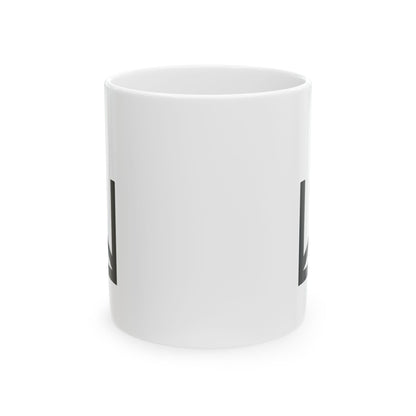 GLYPHS｜J-Runeforms — 山 / YAMA-Rune Ceramic Mug (White · Dual-Sided)