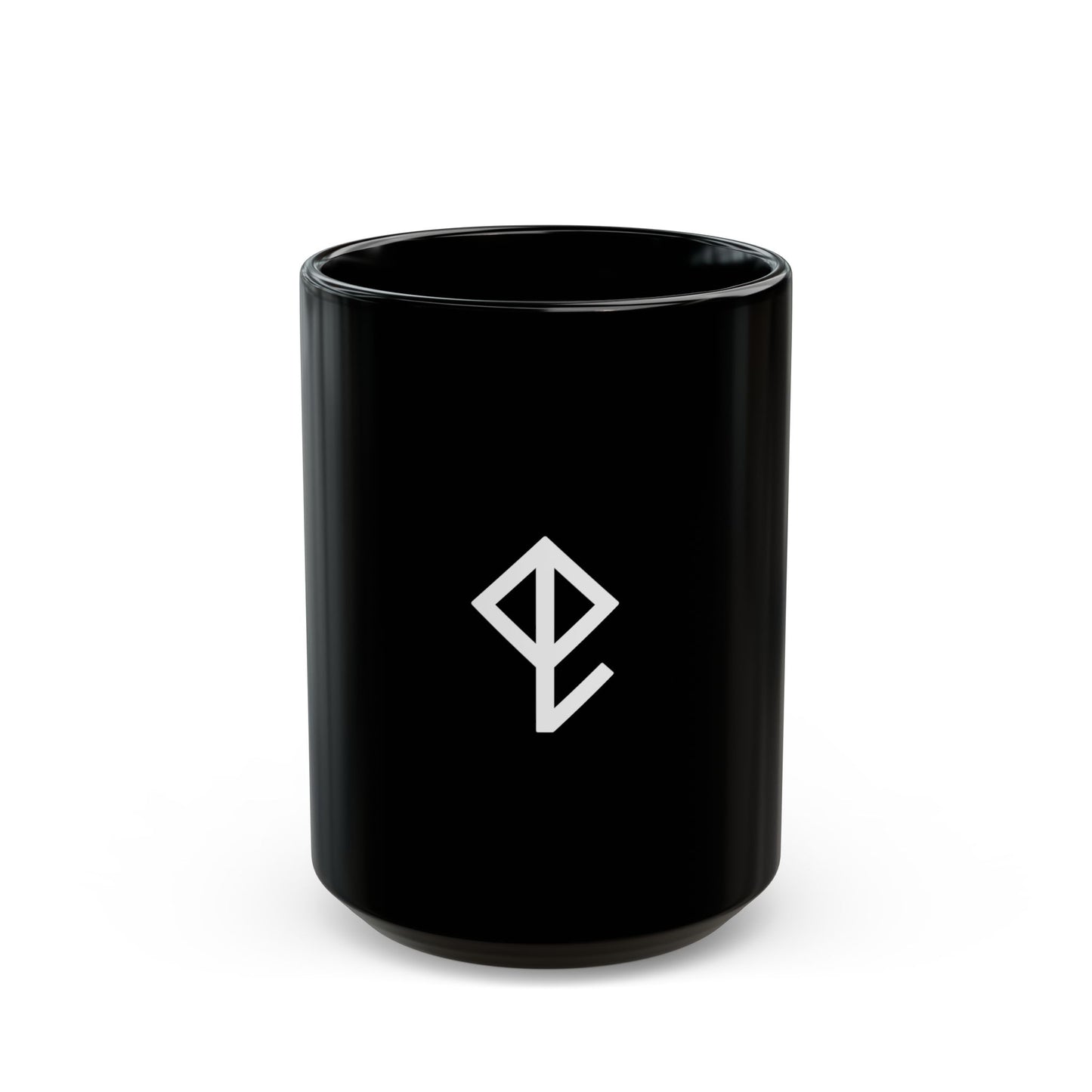 GLYPHS｜J-Runeforms — 虫 / MUSHI-Rune Ceramic Mug (Black)