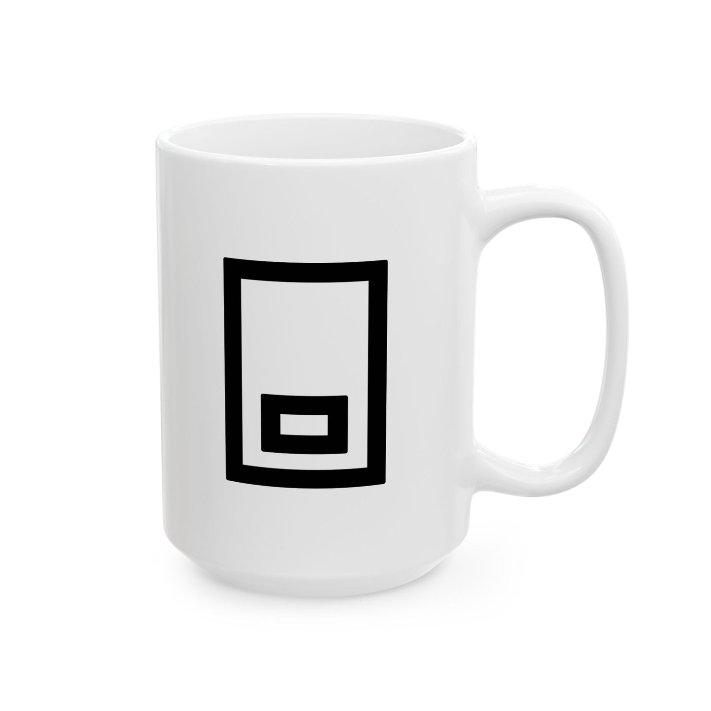 GLYPHS｜J-Runeforms — 口 / KUCHI-Rune Ceramic Mug (White · Dual-Sided)