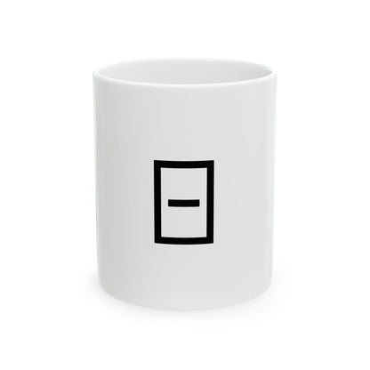 GLYPHS｜J-Runeforms — 日 / NICHI-Rune Ceramic Mug (White)