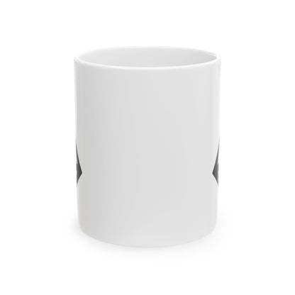 GLYPHS｜J-Runeforms — 白 / SHIRO-Rune Ceramic Mug (White · Dual-Sided)