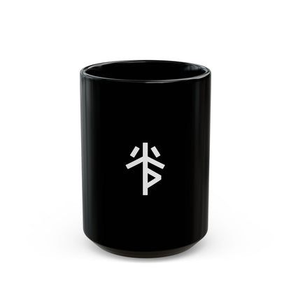 GLYPHS｜J-Runeforms — 光 / HIKARI-Rune Ceramic Mug (Black)