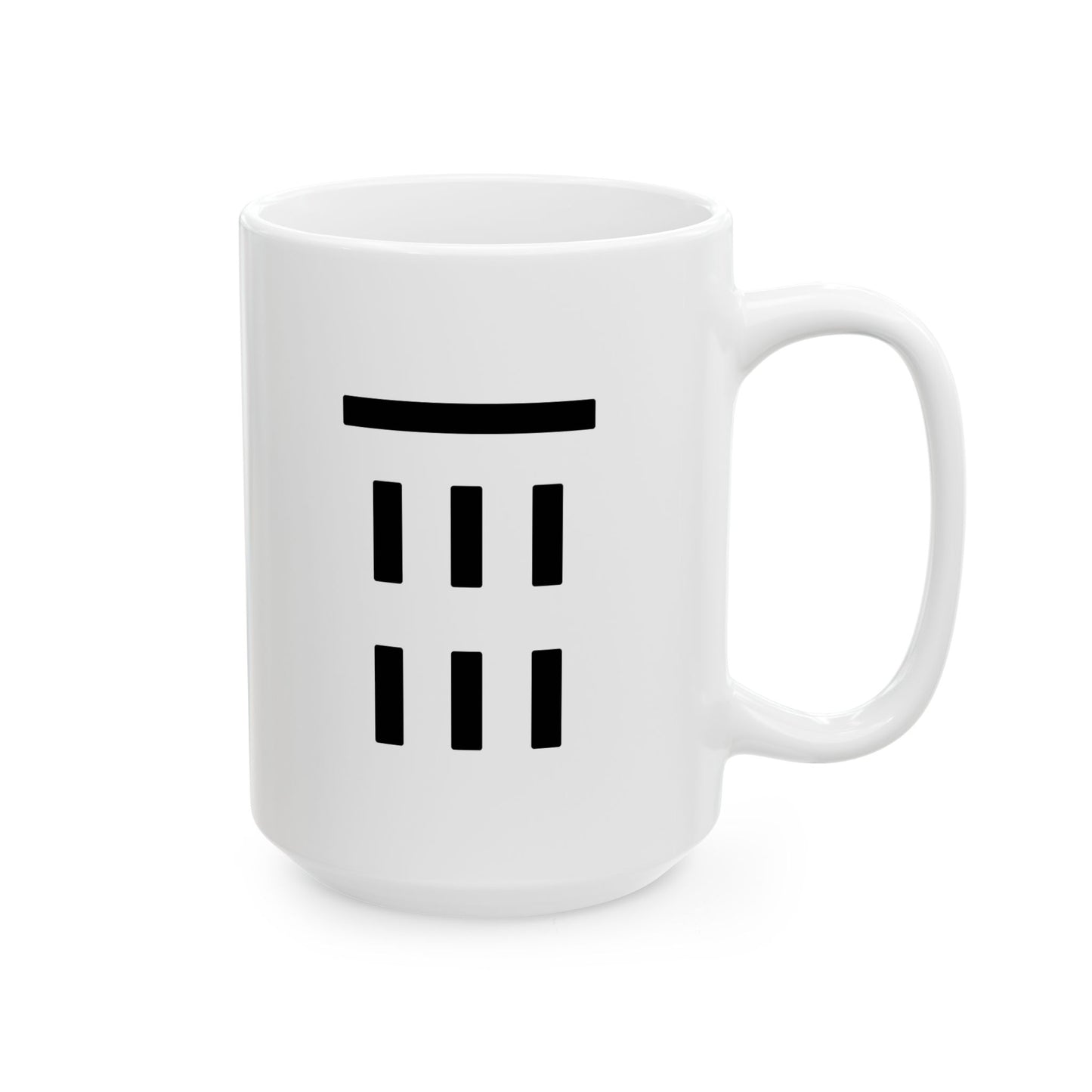 GLYPHS｜J-Runeforms — 雨 / AME-Rune Ceramic Mug (White · Dual-Sided)