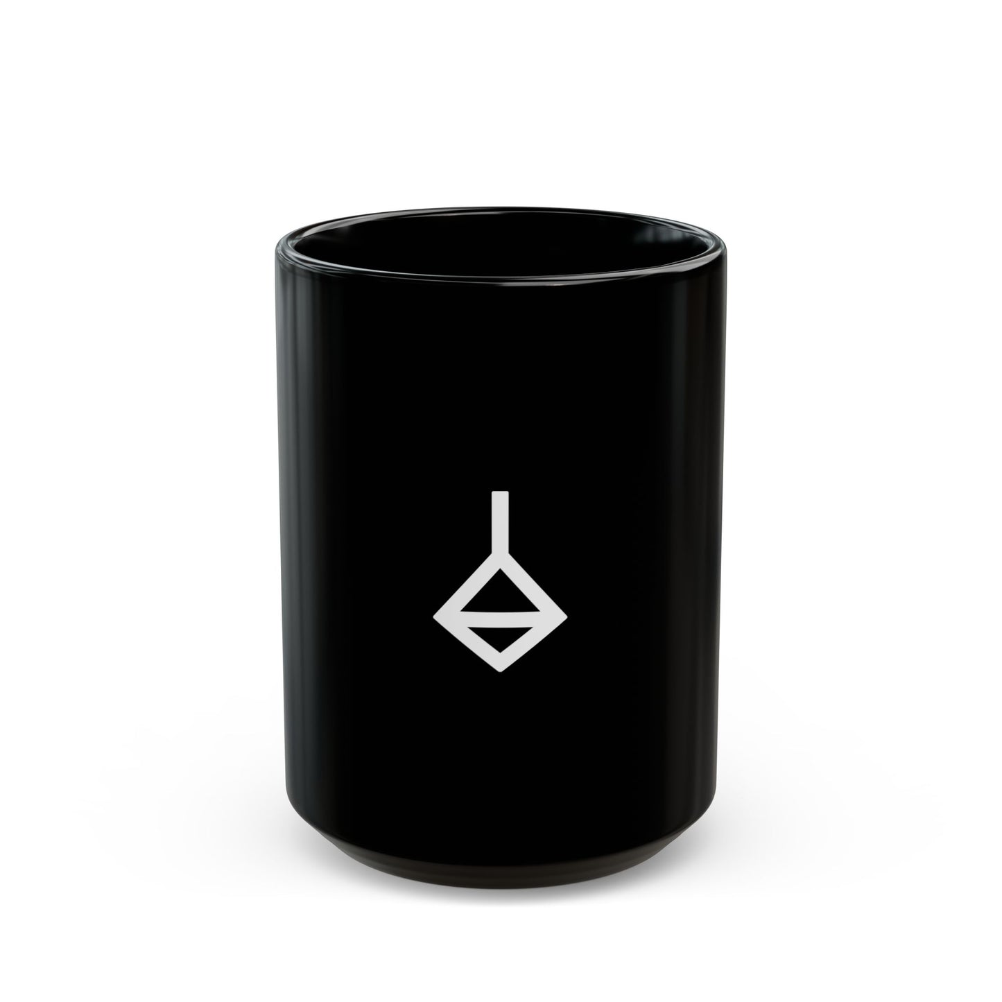 GLYPHS｜J-Runeforms — 白 / SHIRO-Rune Ceramic Mug (Black)