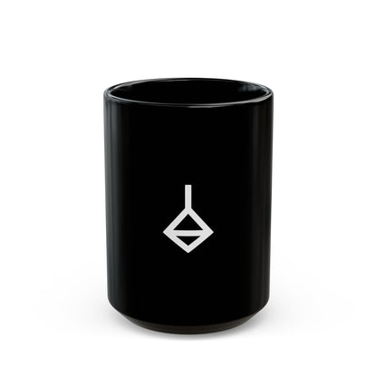 GLYPHS｜J-Runeforms — 白 / SHIRO-Rune Ceramic Mug (Black)