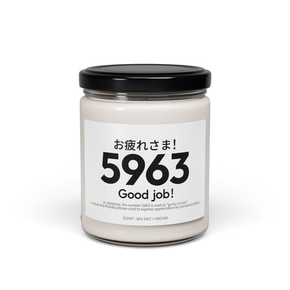 Japan Goro Numbers – 5963 “Good Job!” Scented Candle | Japanese Wordplay