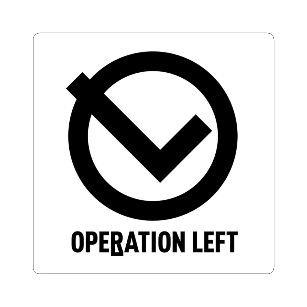OPERATION LEFT – Symbol & Text Sticker