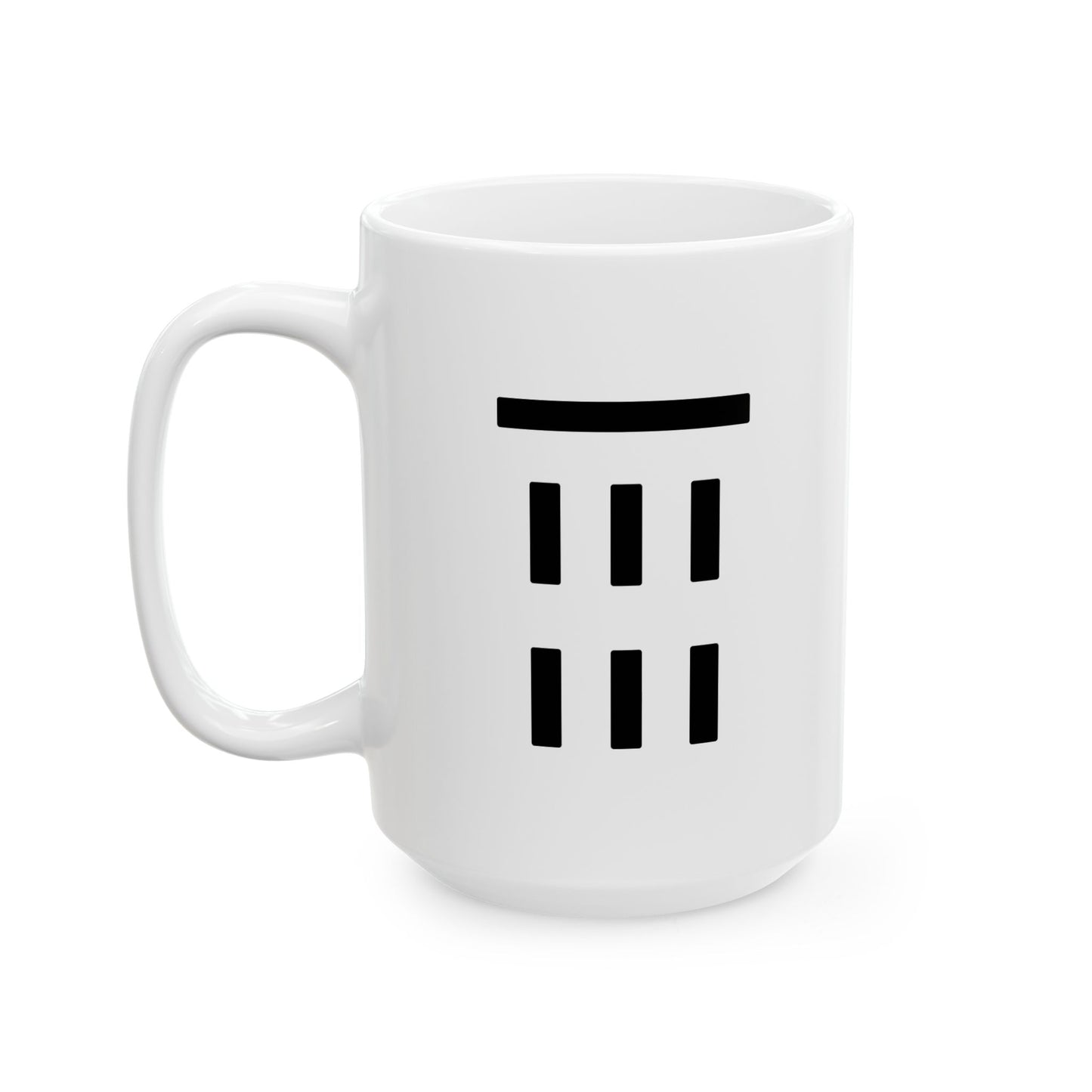 GLYPHS｜J-Runeforms — 雨 / AME-Rune Ceramic Mug (White · Dual-Sided)