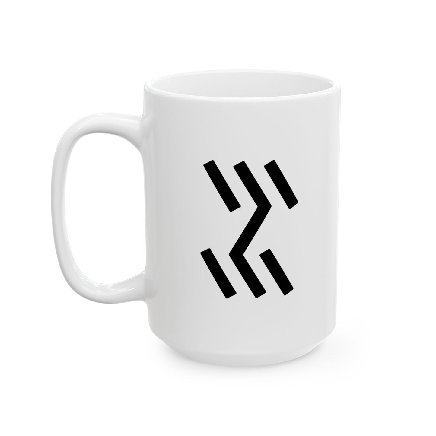 GLYPHS｜J-Runeforms — 水 / MIZU-Rune Ceramic Mug (White · Dual-Sided)