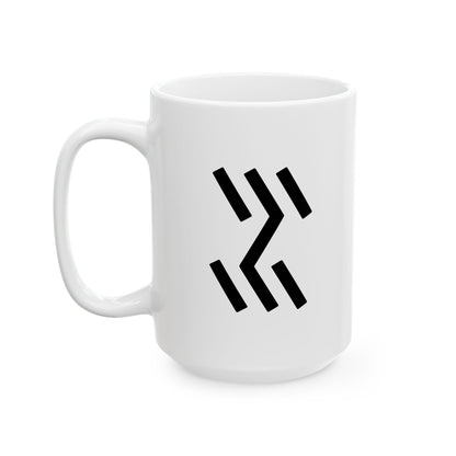 GLYPHS｜J-Runeforms — 水 / MIZU-Rune Ceramic Mug (White · Dual-Sided)