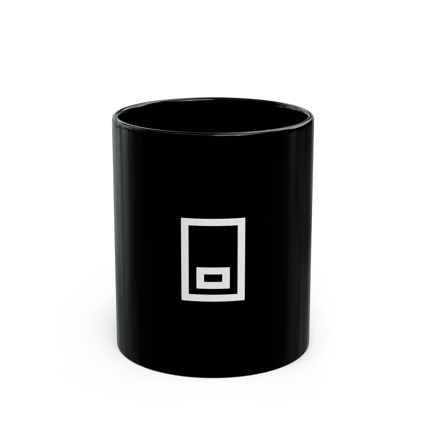 GLYPHS｜J-Runeforms — 口 / KUCHI-Rune Ceramic Mug (Black)