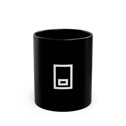 GLYPHS｜J-Runeforms — 口 / KUCHI-Rune Ceramic Mug (Black)
