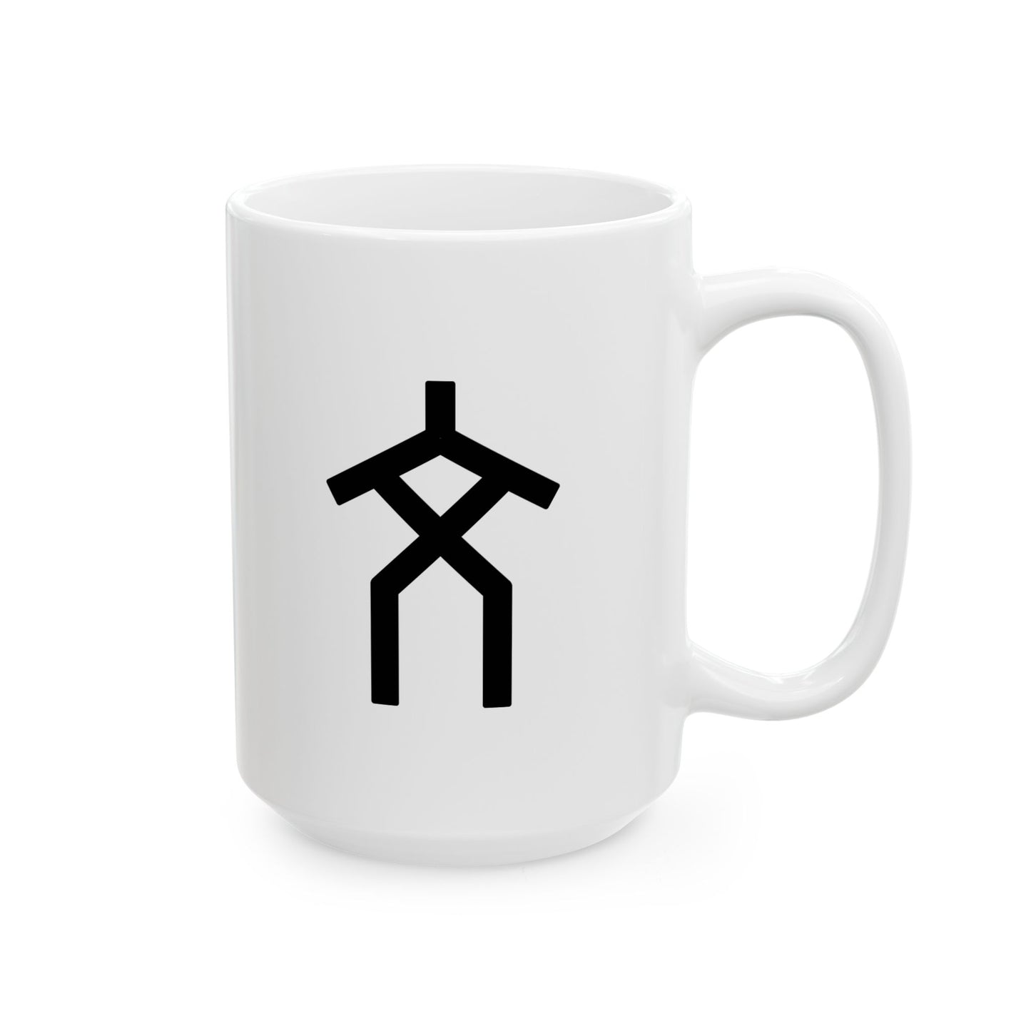 GLYPHS｜J-Runeforms — 文 / FUMI-Rune Ceramic Mug (White · Dual-Sided)