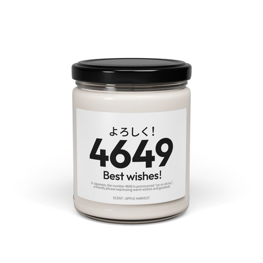 Japan Goro Numbers – 4649 “Best Wishes!” Scented Candle | Japanese Wordplay