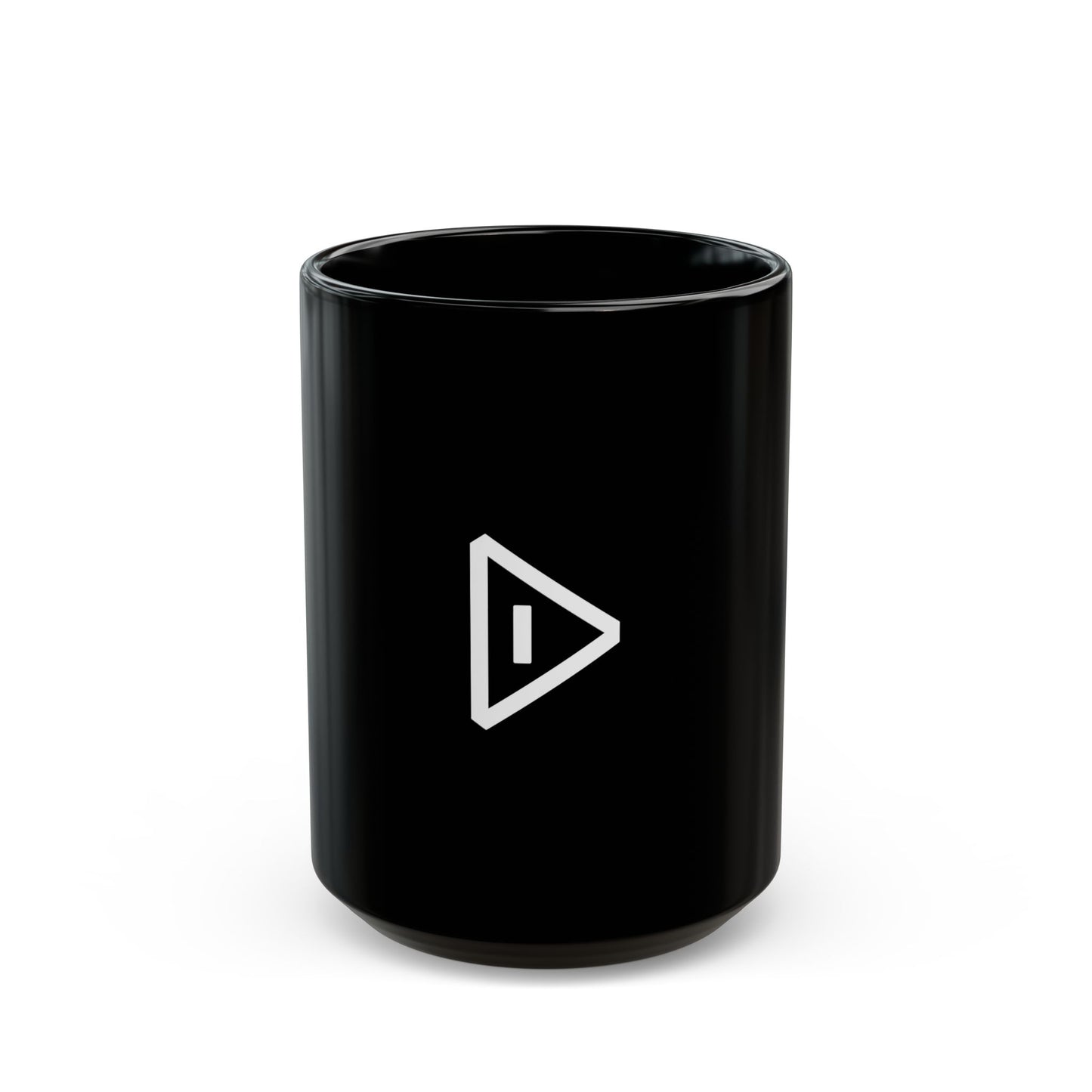 GLYPHS｜J-Runeforms — 月 / TSUKI-Rune Ceramic Mug (Black)