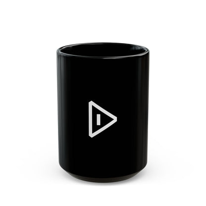 GLYPHS｜J-Runeforms — 月 / TSUKI-Rune Ceramic Mug (Black)