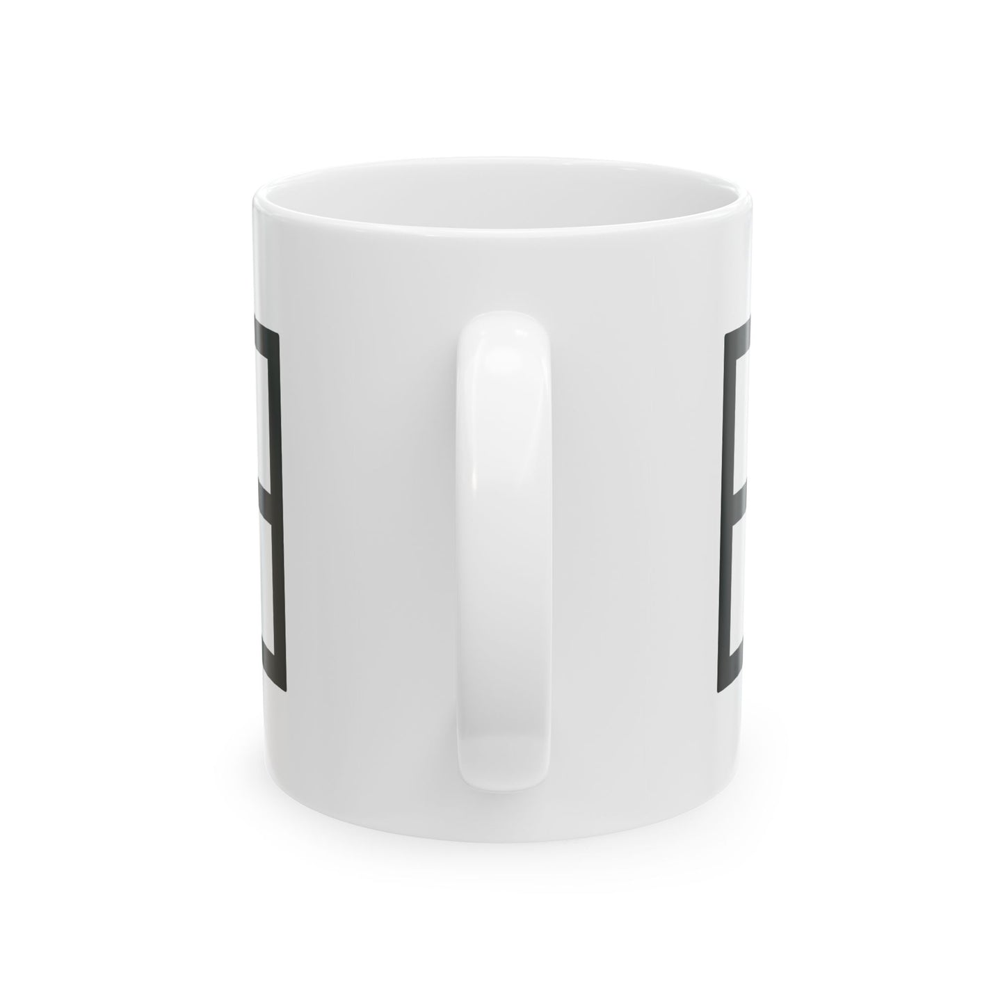 GLYPHS｜J-Runeforms — 田 / TA-Rune Ceramic Mug (White · Dual-Sided)