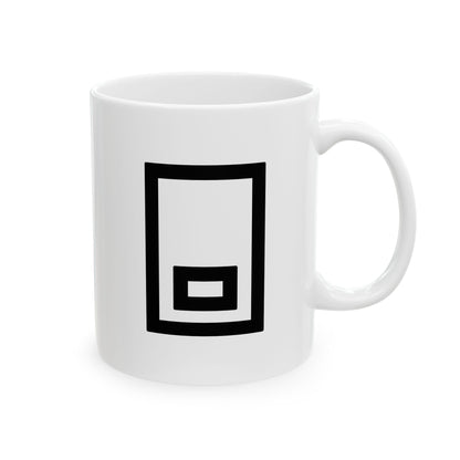 GLYPHS｜J-Runeforms — 口 / KUCHI-Rune Ceramic Mug (White · Dual-Sided)