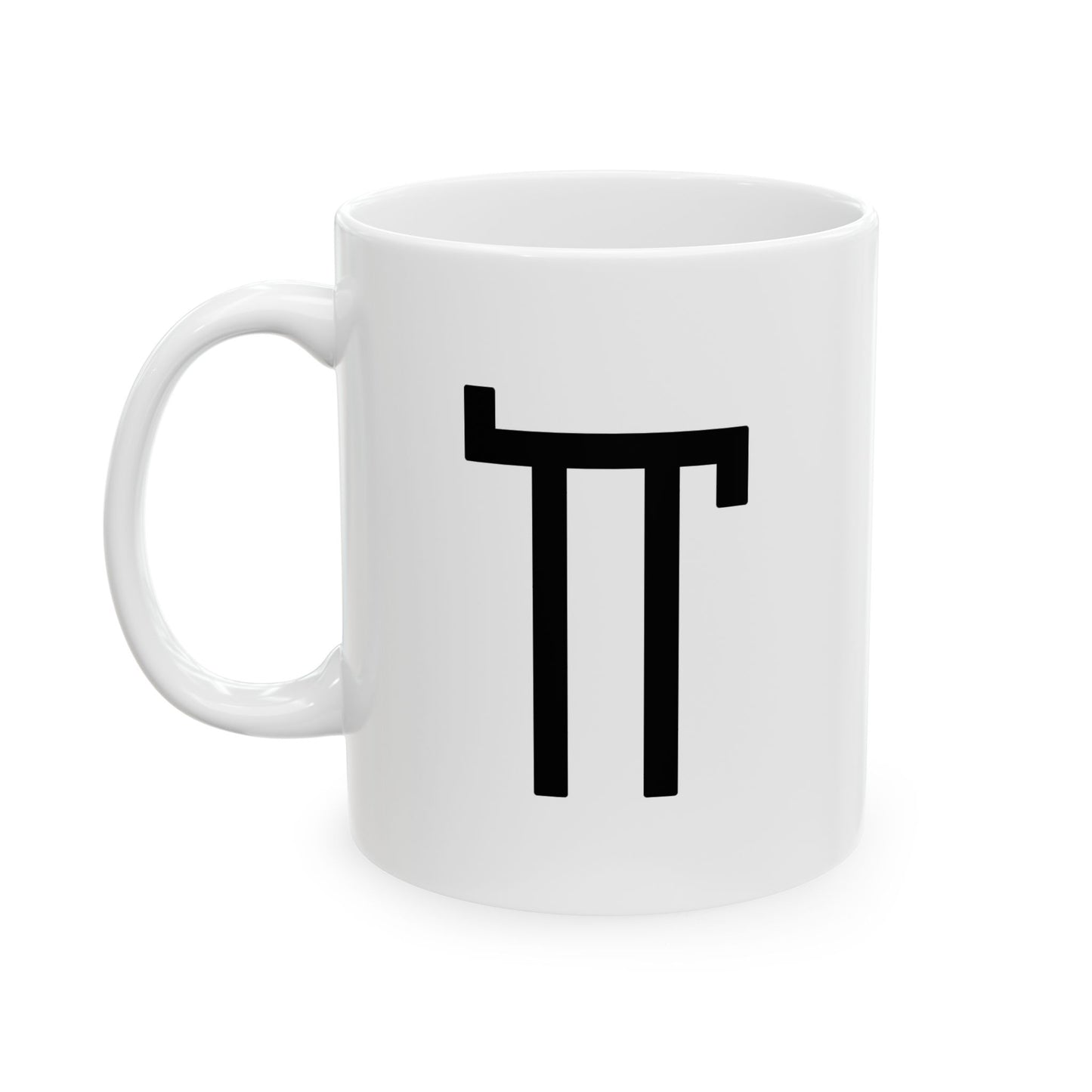 GLYPHS｜J-Runeforms — 人 / HITO-Rune Ceramic Mug (White · Dual-Sided)