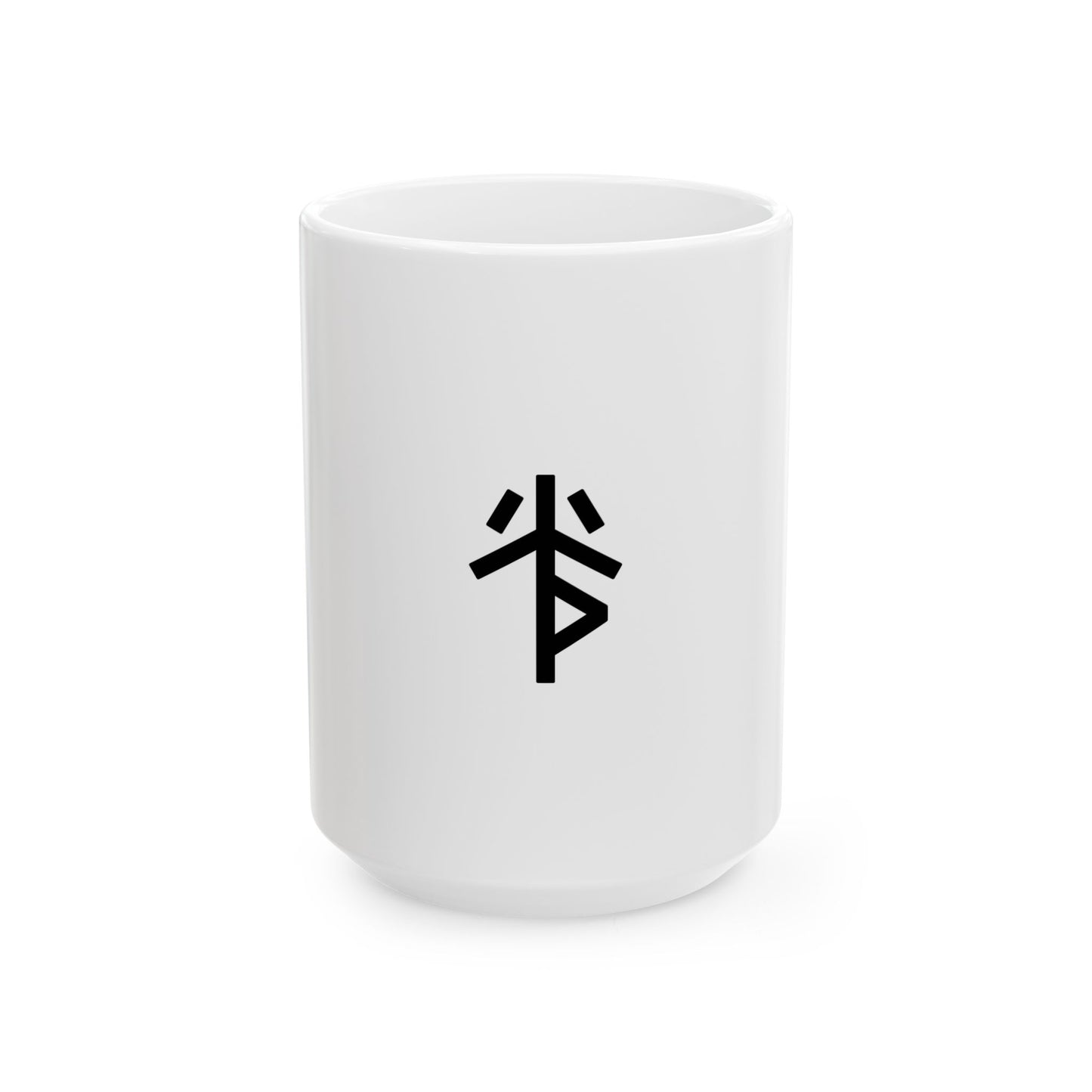 GLYPHS｜J-Runeforms — 光 / HIKARI-Rune Ceramic Mug (White)