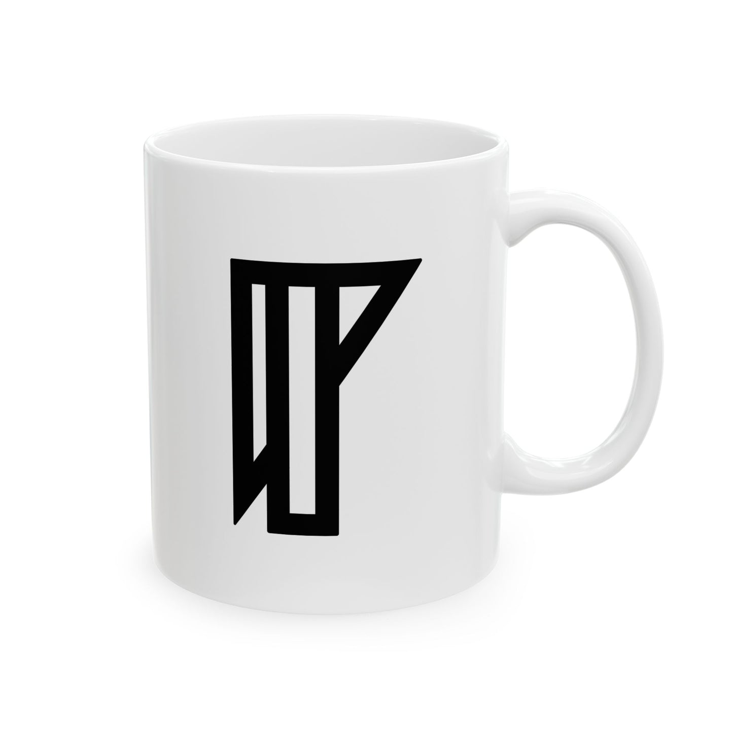 GLYPHS｜J-Runeforms — 目 / ME-Rune Ceramic Mug (White · Dual-Sided)