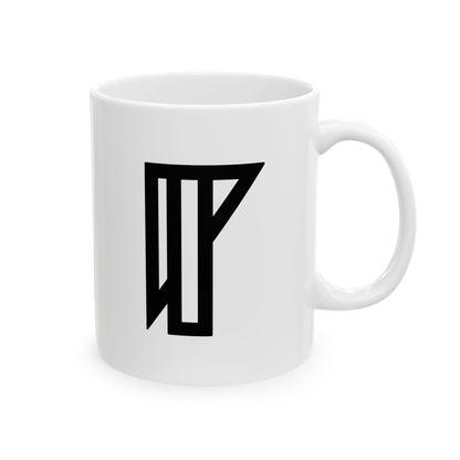 GLYPHS｜J-Runeforms — 目 / ME-Rune Ceramic Mug (White · Dual-Sided)