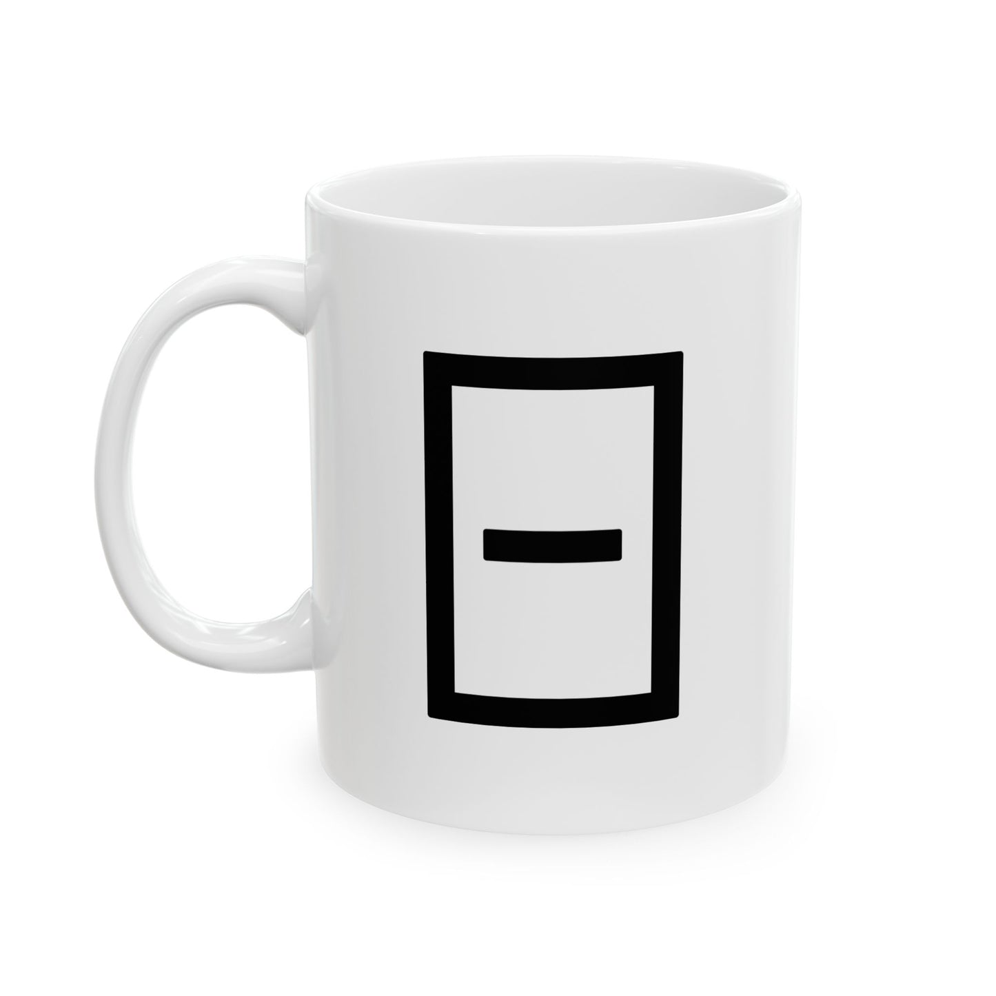 GLYPHS｜J-Runeforms — 日 / NICHI-Rune Ceramic Mug (White · Dual-Sided)